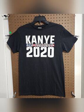 Kanye 2020 For President' Graphic Unisex Sz Small Black T-shirt